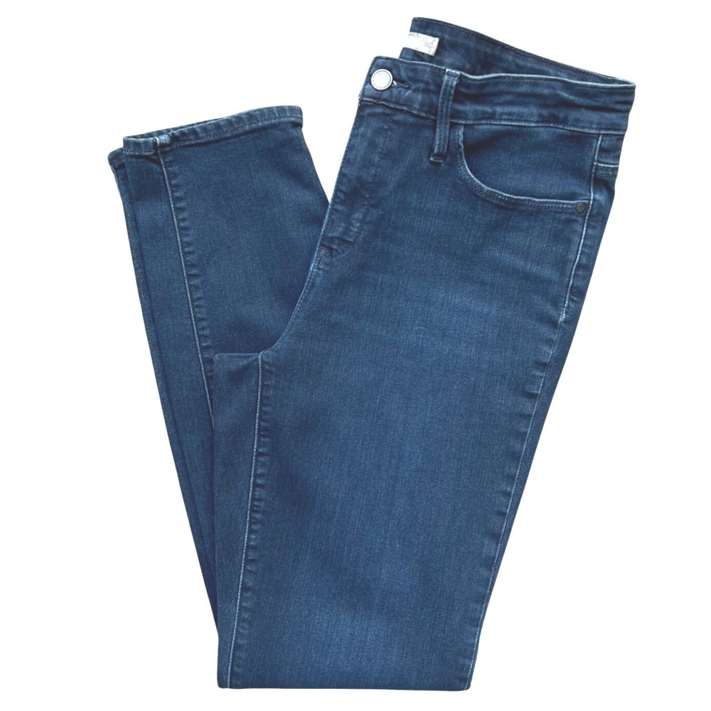 Athleta High Rise Skinny Jeans Dark Wash Blue Denim Tall Size 14T